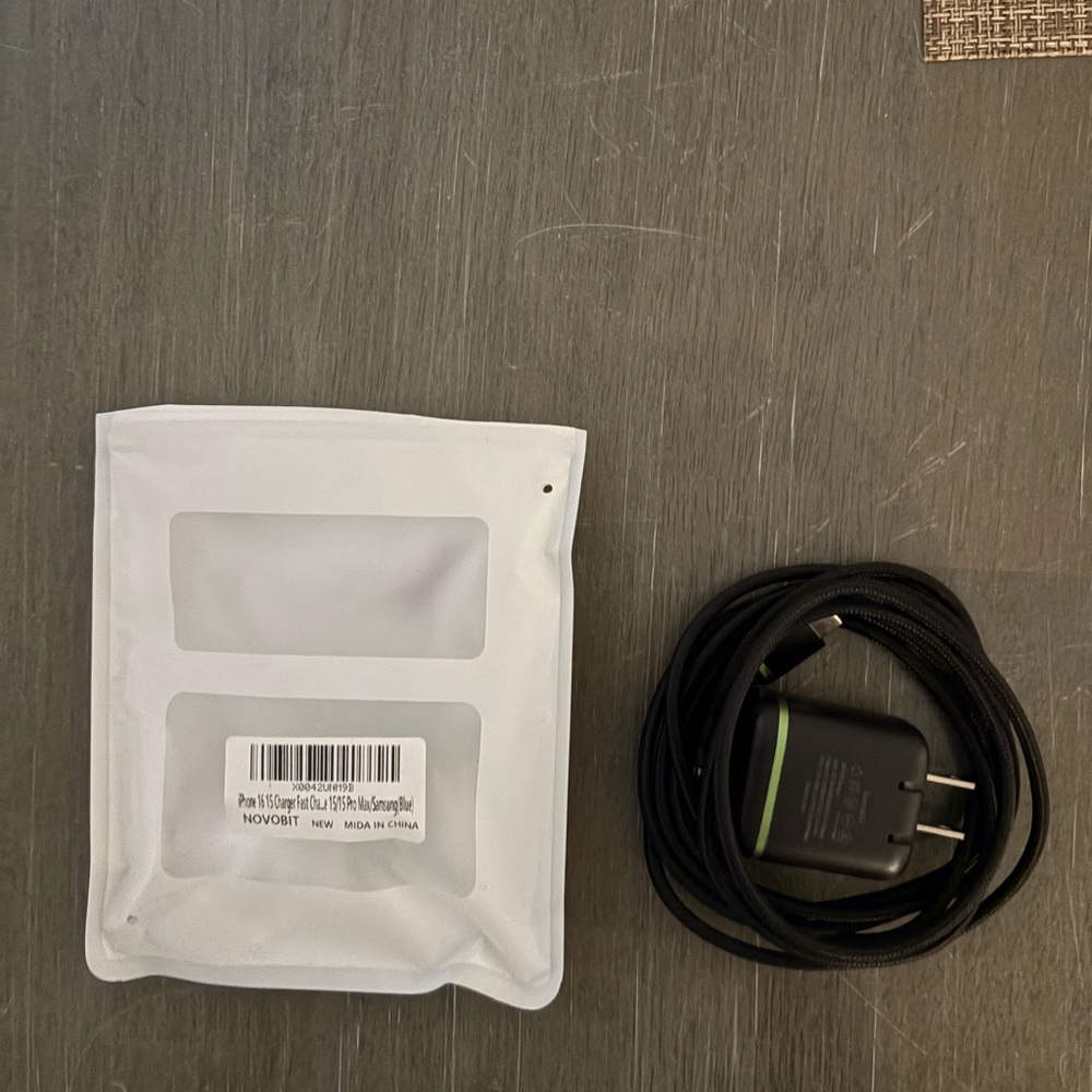 Universal Black USB-C Fast Charger with Braided Cable